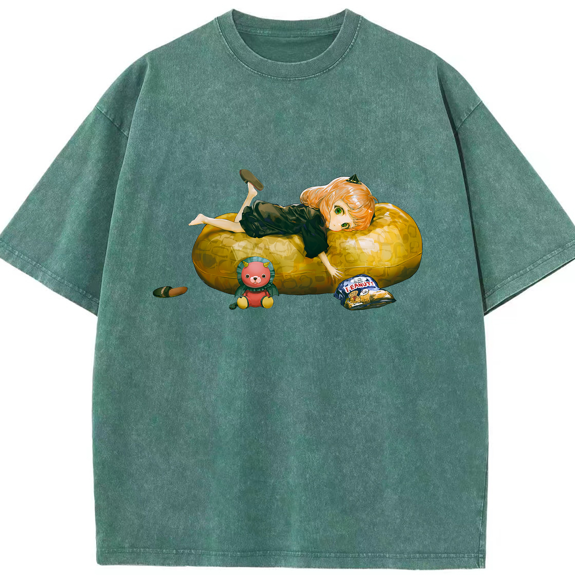 （画像用） SPY×FAMILY间谍家家酒 綿100% ヴィンテージ風 半袖Tシャツ（フロントプリント）